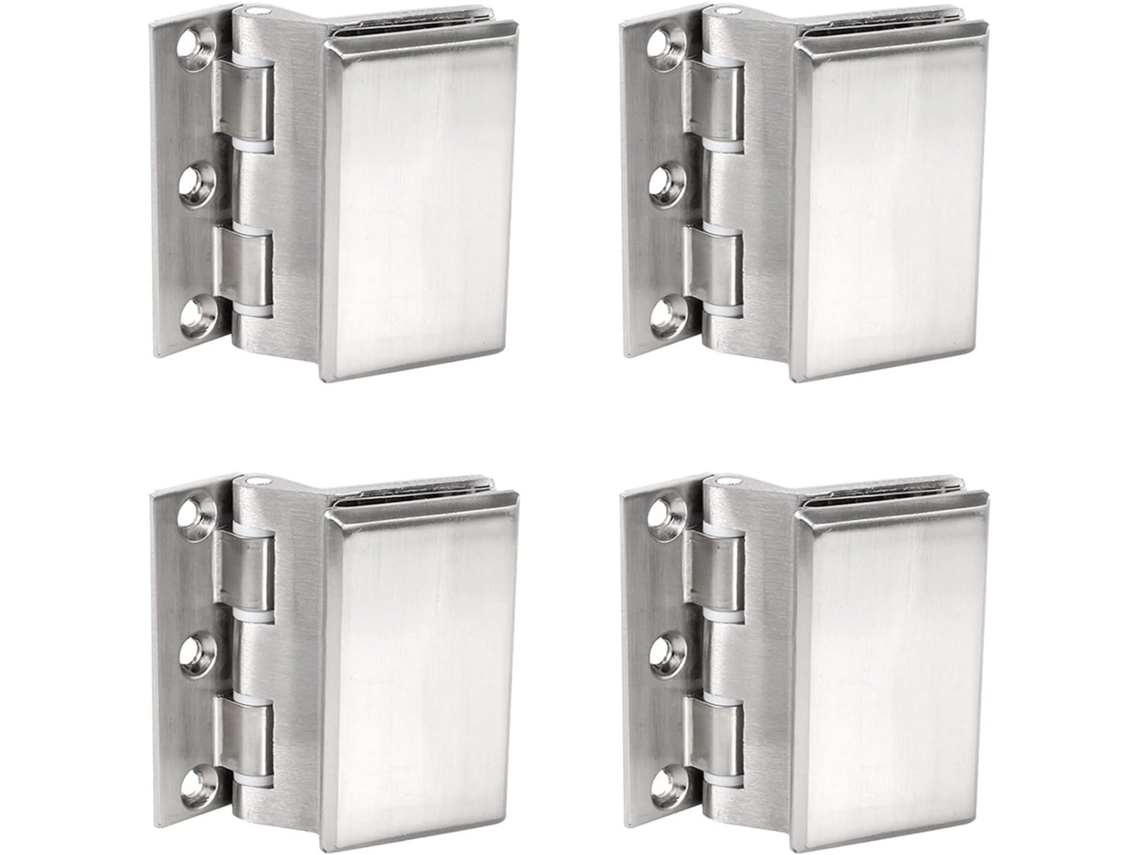 Conjunto De 4 Dobradiças Aço Inoxidável Para Portas Vidro, Escritório, Clipe Deslizante Para Janela
