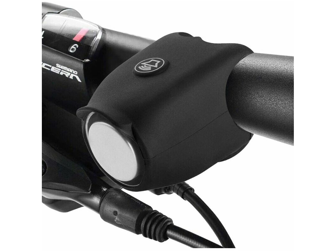 Campainha Elétrica para Bicicleta, AQUAFORGE, à prova d'água, silicone, preta, para patinete