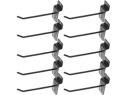 Ganchos De Metal 10 X 10 Para Painel Perfurado, Cm, Preto, Gancho