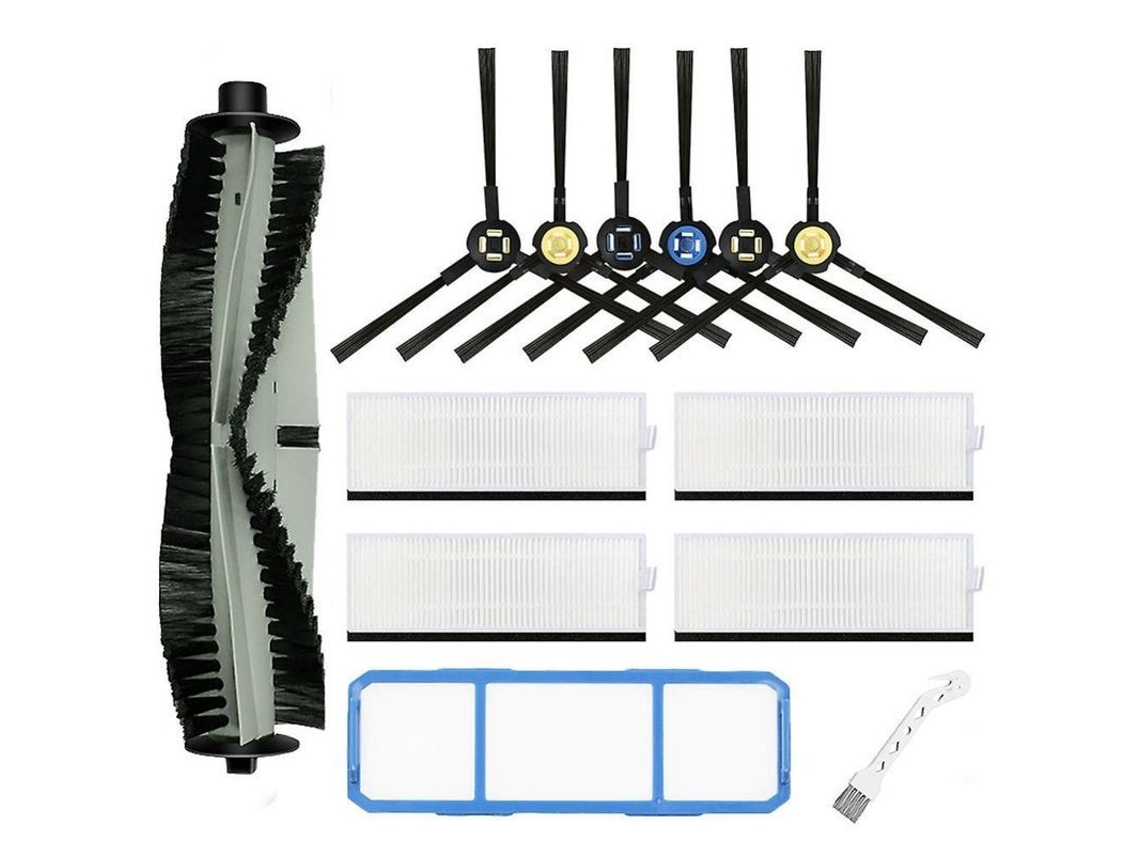 Kit de acessórios de reposição para aspiradores robô Silvercrest, 6 filtros, 6 panos, 8 escovas, S/MARCA
