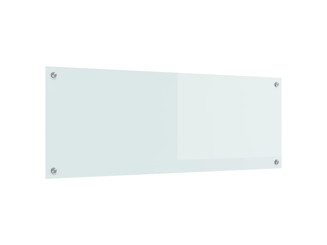 Vidaxl Painel De Cozinha Branco 110 X 40 Cm Vidro Temperado