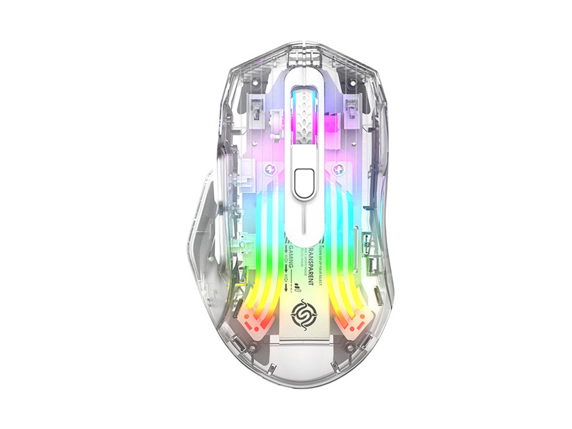 Rato Yizhood Bm530 Jogos Sem Fio Compatíveis Com Bluetooth Recarregável Para Computador Gamer Silencioso Usb Rgb Branco