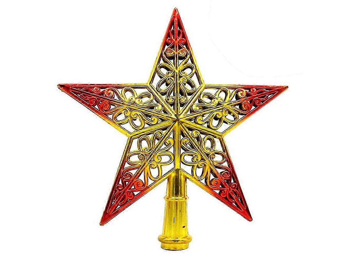 Estrela De Natal Com Glitter Para O Topo Da Árvore, Estrela De Natal Vazada Para Decoração De Natal, Enfeites Para Casa Hengjian