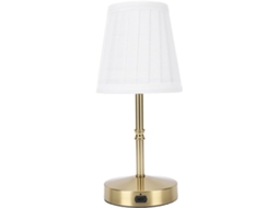 Luminária de mesa LED moderna com controle por toque e cúpula texturizada, recarregável via USB e ideal para cabeceira de cama.