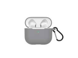 Funda de silicone compatível com 3 2021, proteção completa para auriculares wireless à prova de choque com mosquetão | S/MARCA