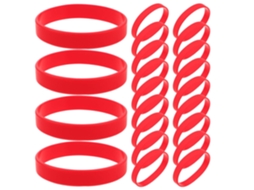 Uonlytech Conjunto De 48-pulseiras Silicone Vermelhas Para Aniversários, Eventos Esportivos, Lembrancinhas De Festa