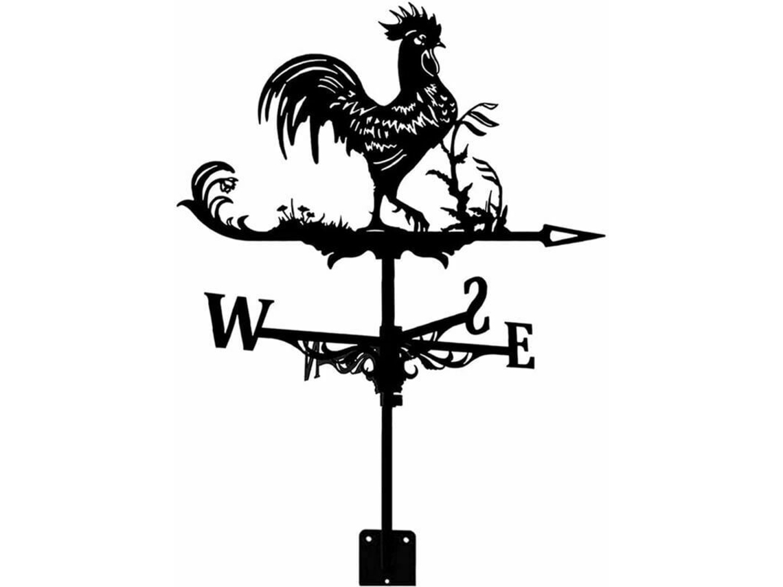 KOFIHETY Galo Metálico Retro Para Jardim Decoração Exterior Indicador De Direção Do Vento Para Quintal Ou Fazenda