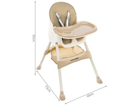 Cadeira de Refeição HOUSE MARKET Bebé Multifuncional Conversível Beige