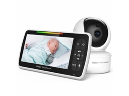 Babá Eletrônica com Câmera, Áudio Bidirecional, Zoom AQUAFORGE