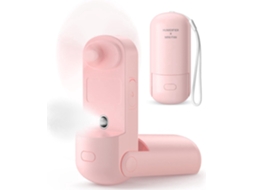 Ventilador de Bolsa, Recarregável USB, Portátil, Dobrável, Silencioso, Mini Ventilador Liptaptyn Mão (Rosa)