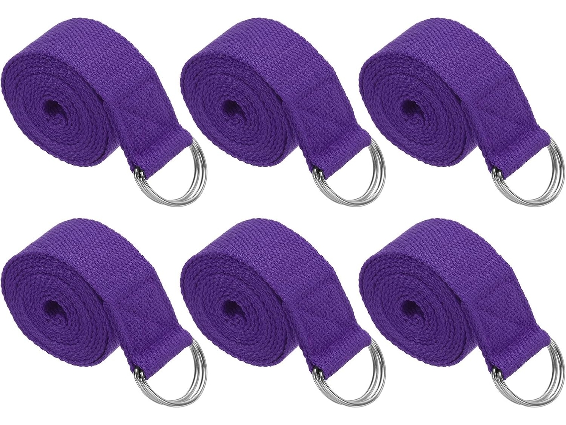 Cinto de yoga YUYSAN 180cm, algodão, fivela metálica ajustável, para pilates e fitness