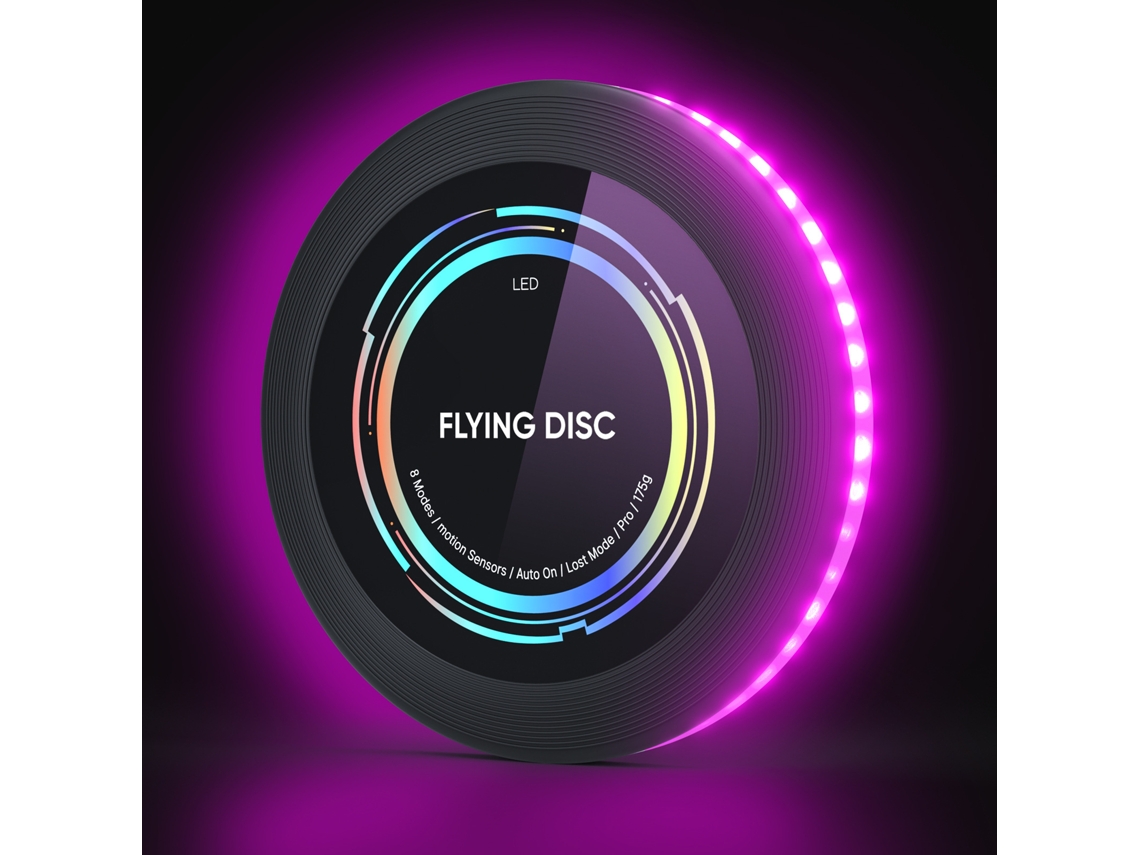 Frisbee Led Recarregável 16 Milhões De Cores Rgb Modos Inteligentes Ignição Automática Presente Divertido Para Natal, Aniv Aquaforge