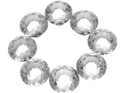 Conjunto de 8 apliques brilhantes em formato de diamante para portas de armários.