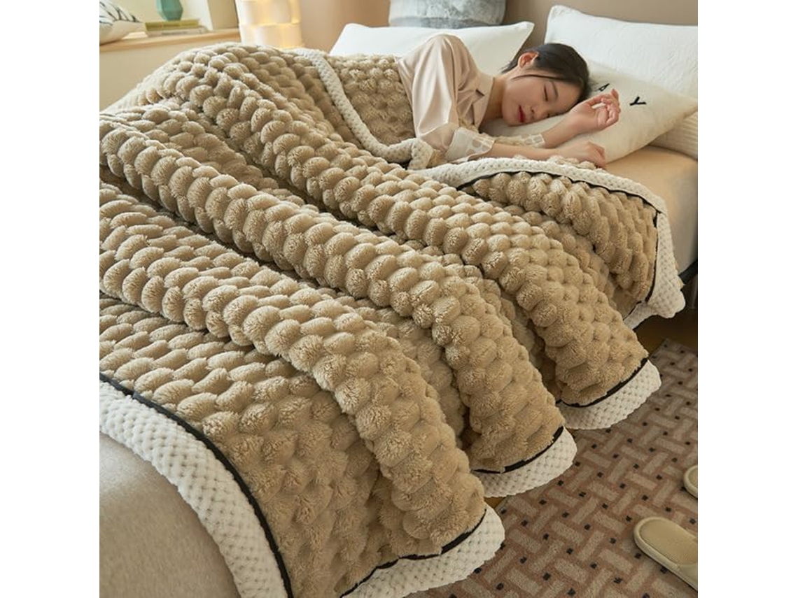 Manta Grossa e Macia para Aquecer no Inverno Superconfortável Sofá cama de Alta Qualidade Quentinha, Macio, Qu