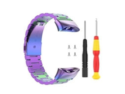 Pulseira De Relógio Lurelia Para Garmin Forerunner 45 / 45s / Swim 2 Universal Três Contas Aço Inoxidável Colorido