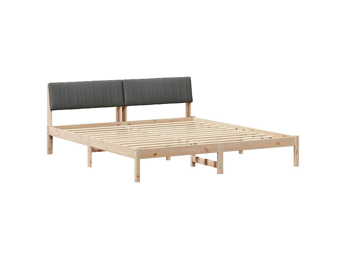 Estrutura da Cama Castanho e Cinzento Escuro 180x200 cm MAISON EXCLUSIVE