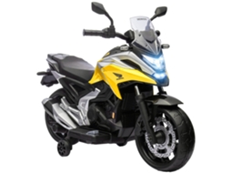 Motocicleta Elétrica Infantil Honda Luzes Música Amarela