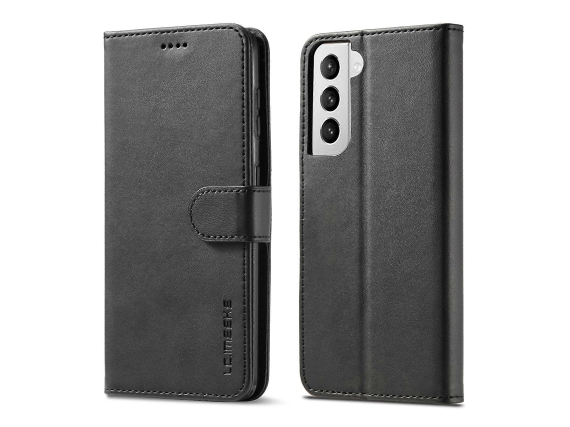 Capa De Couro Com Textura De Bezerro Horizontal Imeeke Para Samsung Galaxy S21 5g Lc. Com Compartimentos Para Cartões E Carteira