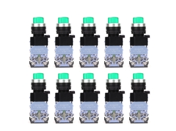 INTERRUPTOR SELETOR HKJ rotativo de bloqueio automático 3 posições 22mm com indicador verde | S/MARCA