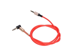 Cabo de Extensão Auxiliar de Áudio 3.5mm Macho para Macho, 1m, Vermelho MARCA