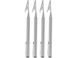 Conjunto De 4 Prendedores Telescópicos Ajustáveis Em Aço Inoxidável, Ideais Para Churrascos E Acender Chamas