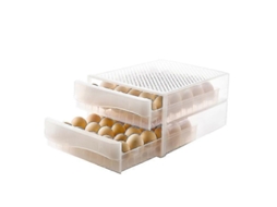 Organizador De Ovos, 60 Compartimentos, Transparente, Adequado A Geladeira, Para Organização Doméstica Na Cozinha E Bancada