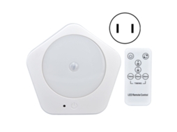 Luz Noturna Plugue com Controle Remoto, Timer e Detecção, 0.5w, para Cozinha e Quarto