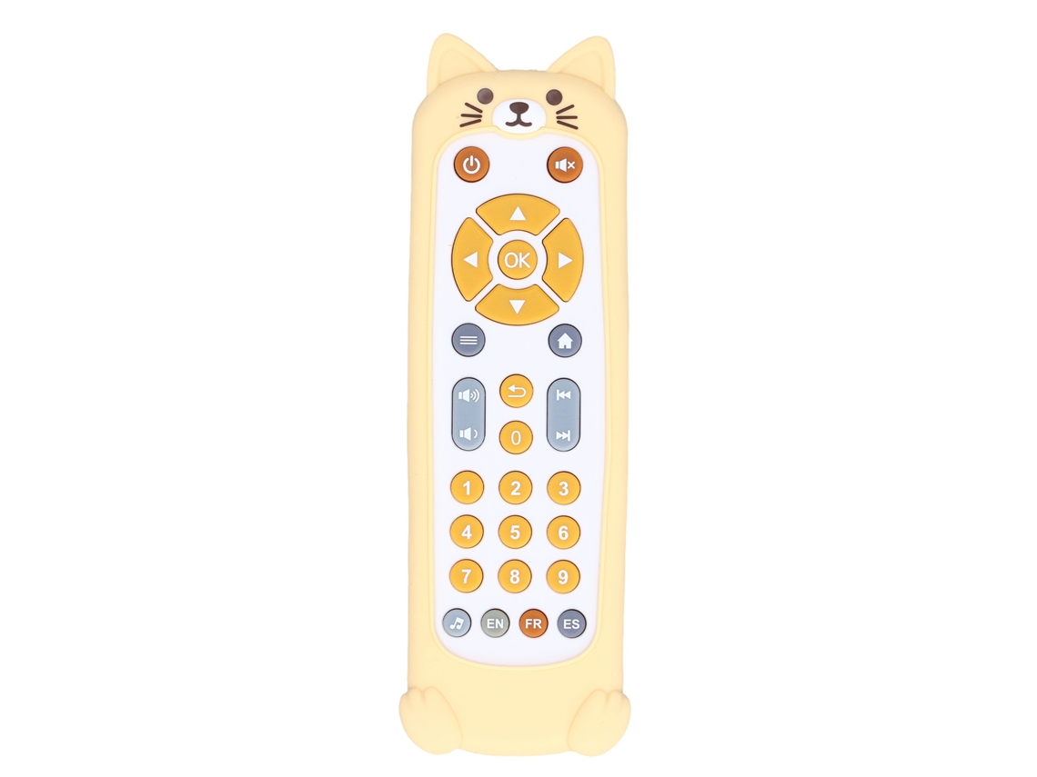 Primerox brinquedo Controle Remoto Infantil Simulação Educativo Musical com Capa de Silicone e Gato