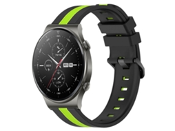 Pulseira De Silicone Bicolor Vertical De 22 Mm Para Huawei Gt2 Pro