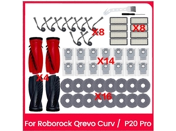 52 Peças De Reposição Para Aspirador De Pó Qrevo Curv / P20 Pro, Acessórios, Escovas Laterais Principais, Sacos De Pó, Esfregão P Brilvibera