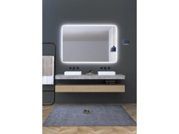 Espelho com Luz Led Fria Contorno Jateado Anti-Embaciamento 60 X 80Cm MICE COLLECTION