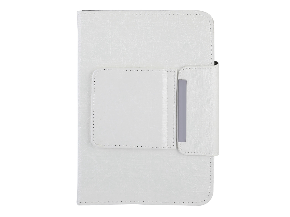 Capa Protetora De Couro Pu Com Suporte Para Tablet E Teclado Universal (branco-7in)