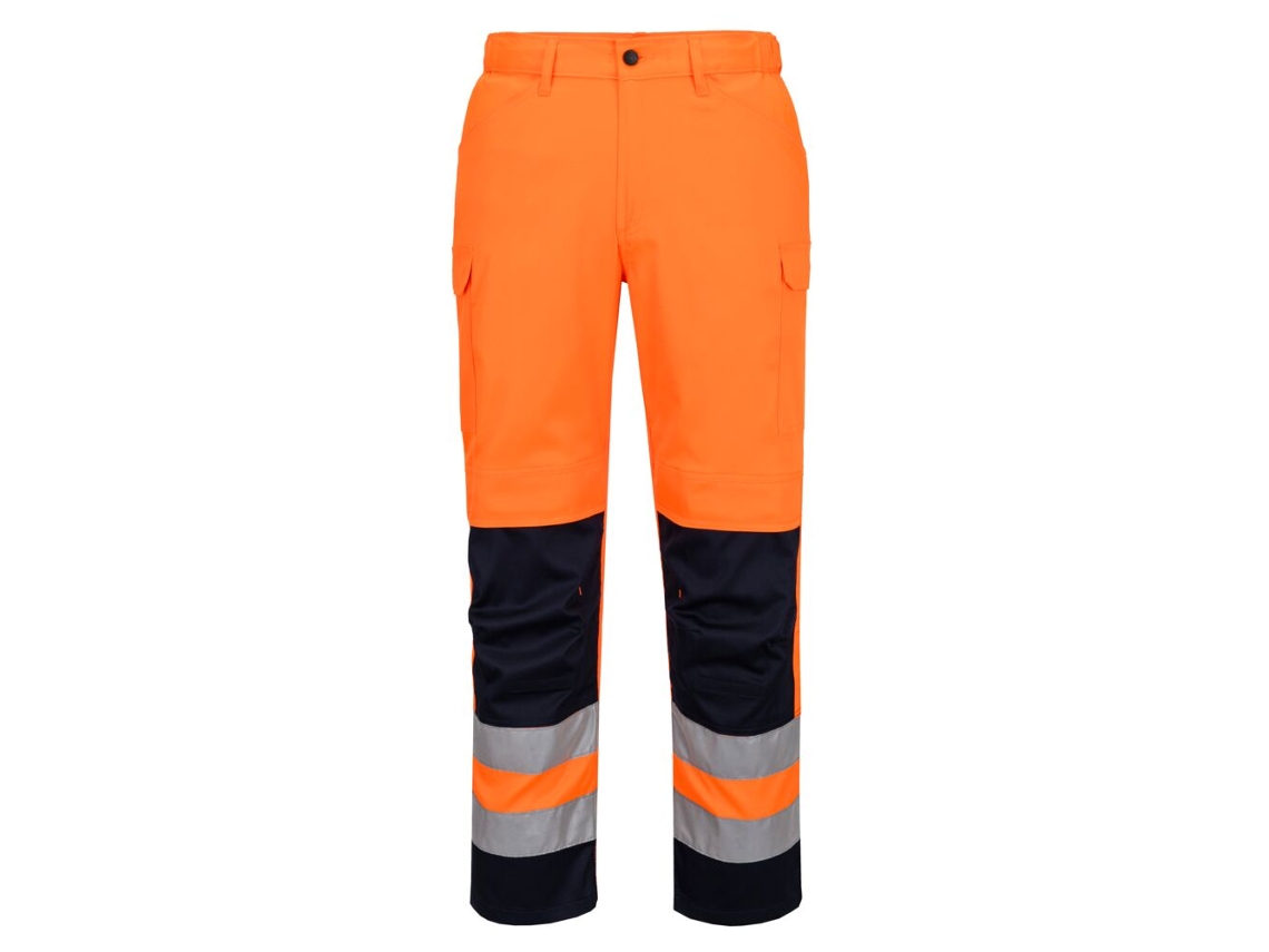 Calças De Alta Visibilidade Com Painéis De Malha | Trabalho Ventilado Naranja/marino / 36