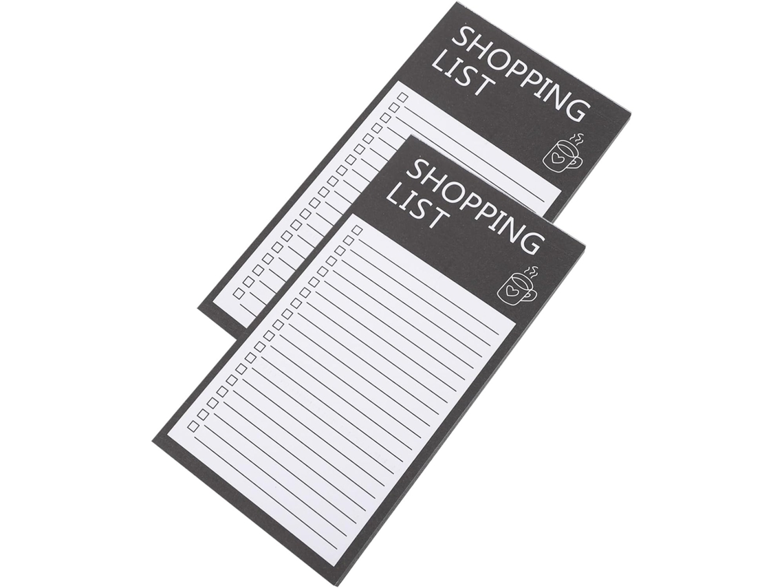Bloc Note Magnétique Noir 2 Cadernetas Em Papel, Folhas Destacáveis