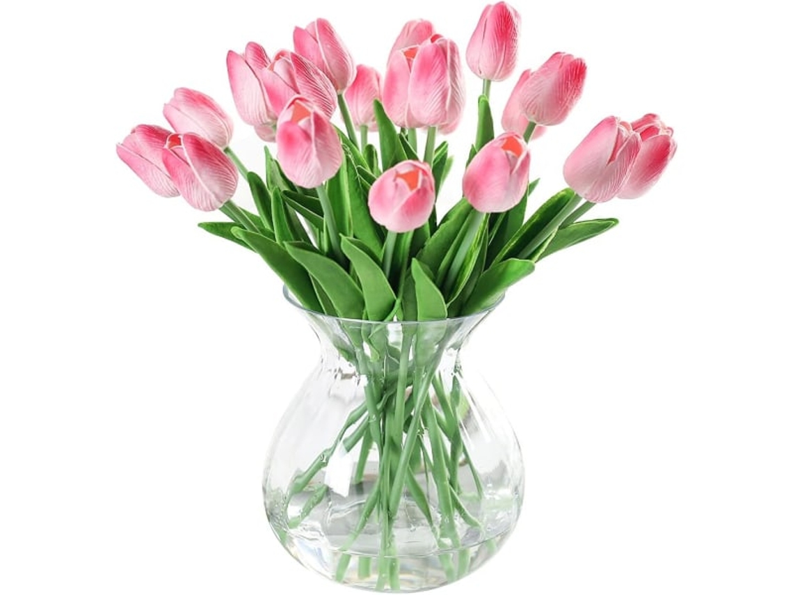 10 Tulipas Artificiais Realistas em Látex, Fo BRILVIBERA
