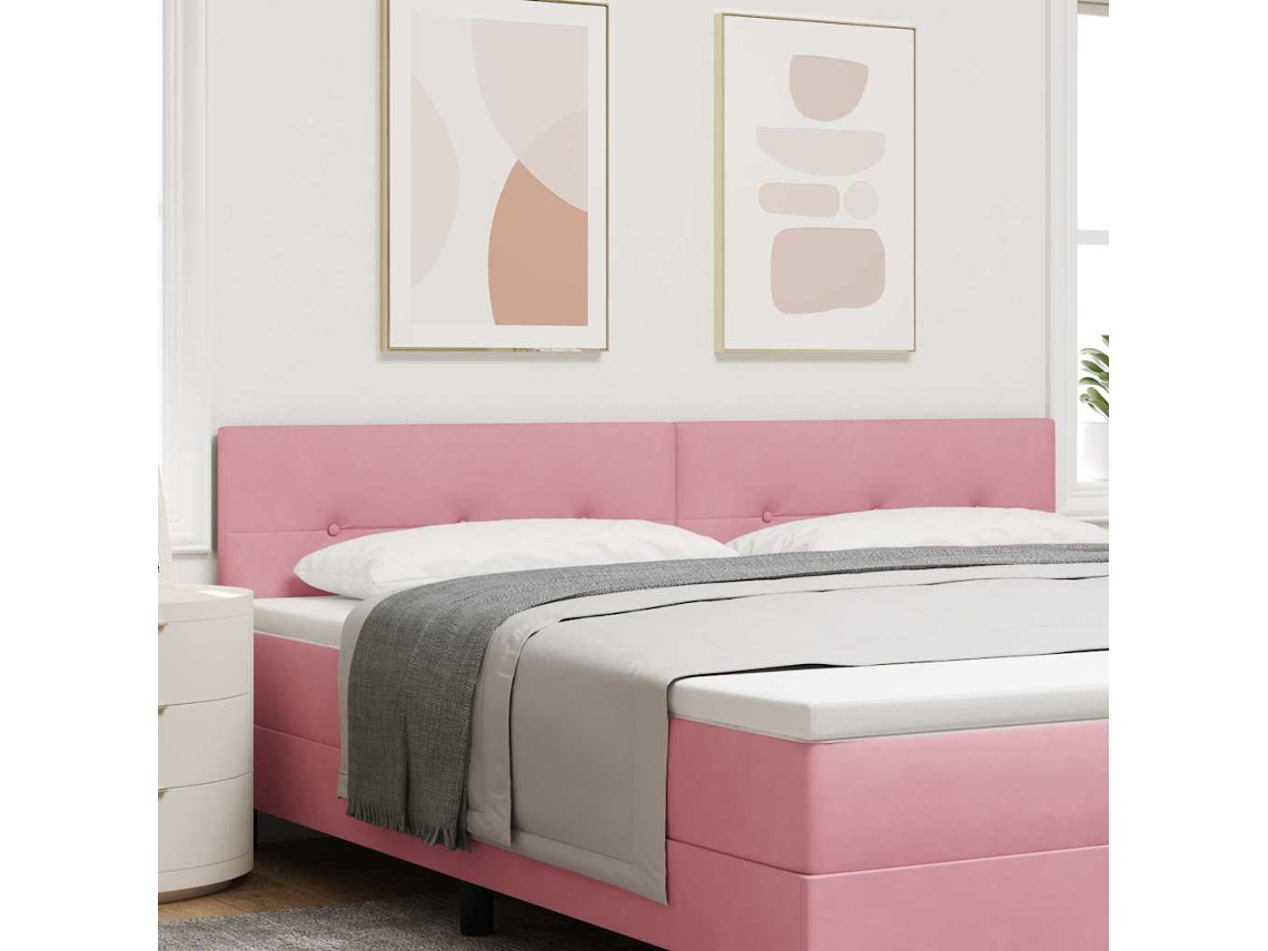 Vidaxl Cabeceira Rosa 200 Cm Veludo