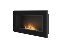 Lareira Embutida A Bioetanol Frame 900 Simplefire Com Vidro Preto Sololed