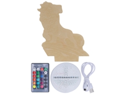 Rebe-lámpara Nocturna 3d Ilusión Regulable Con 16 Colores Control Remoto Y Toque Inteligente Para Niños