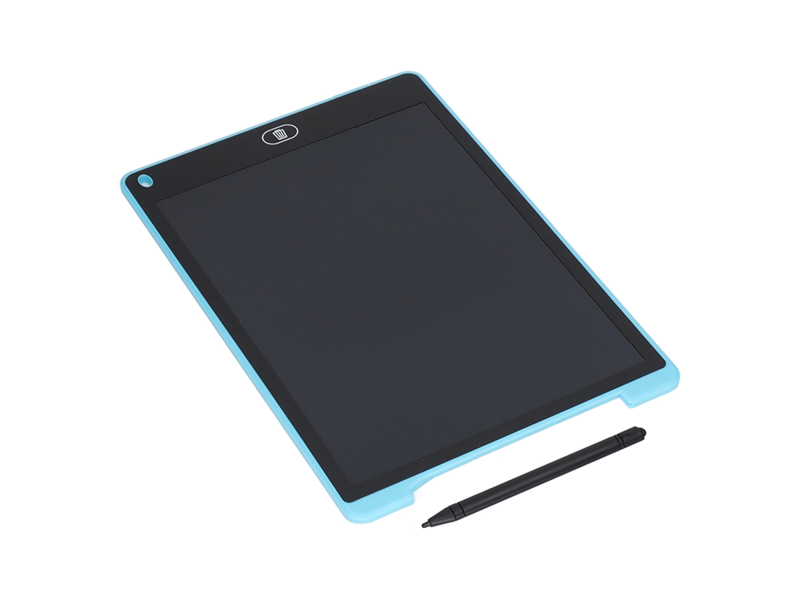 Tablet Lcd De 12 Polegadas Para Crianças Com Bateria 40mah Tábua De Escrita E Desenho Azul