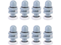 Rodízios De Plástico Para Portas Vidro Banheiro, 8 Peças (20 Mm)