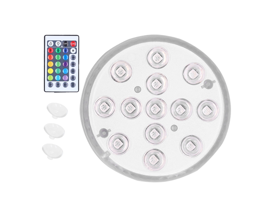 Lâmpada Magnética Subaquática RGB IP68 Controle Remoto | S/MARCA