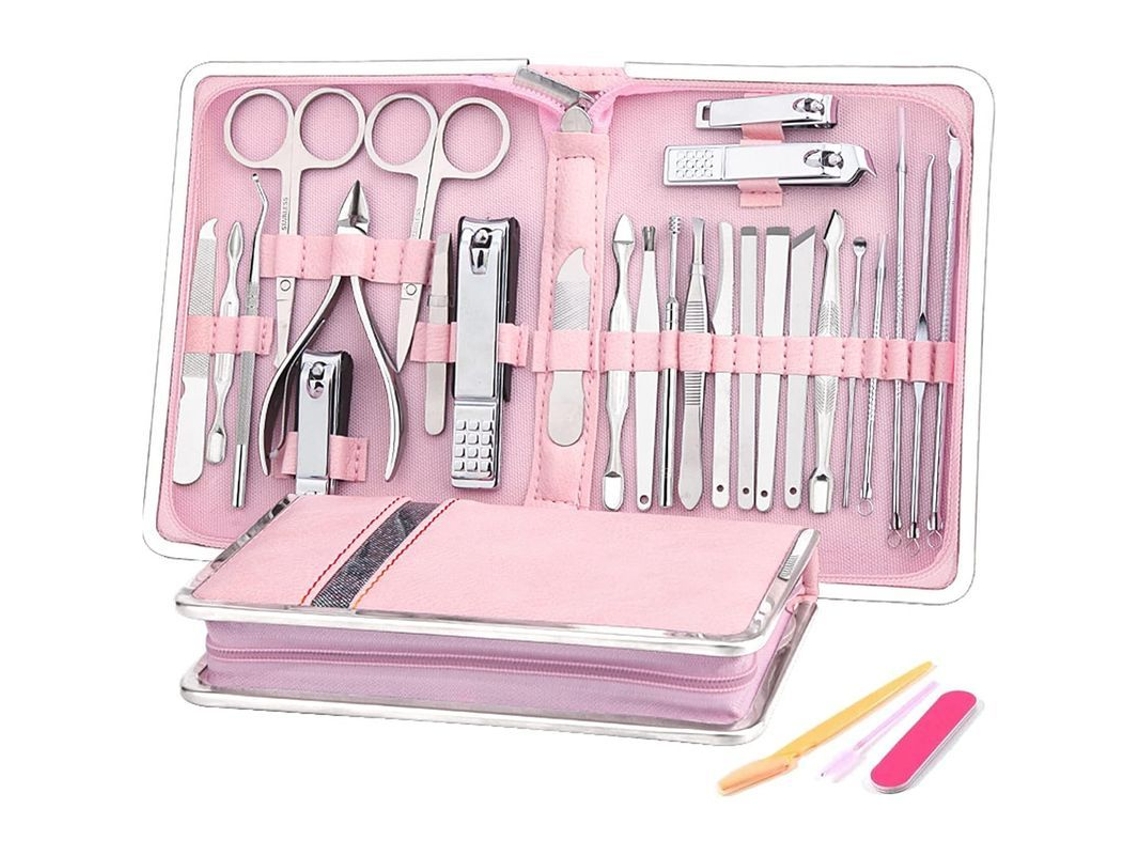 Conjunto de Manicure 29pcs para Mulheres/homens, Conjunto de Unhas e Pedicure com Tesoura de Unhas