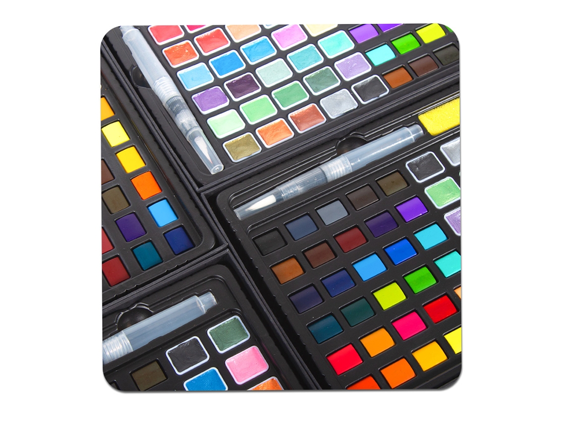 Set De Pintura Acuarela 88 Colores Profesional Con Pincel Portátil