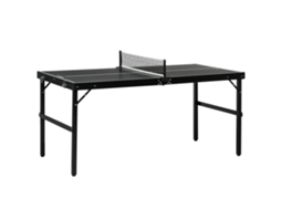 Mesa De Ping Pong, Estrutura De Alumínio, Design Dobrável, Preto
