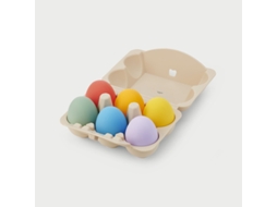 Brinquedo Sensorial Tickit Ovos Silisoft Arco Íris Educativo