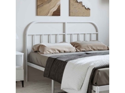 Vidaxl Cabeceira De Substituição 150 Cm Metal Branco