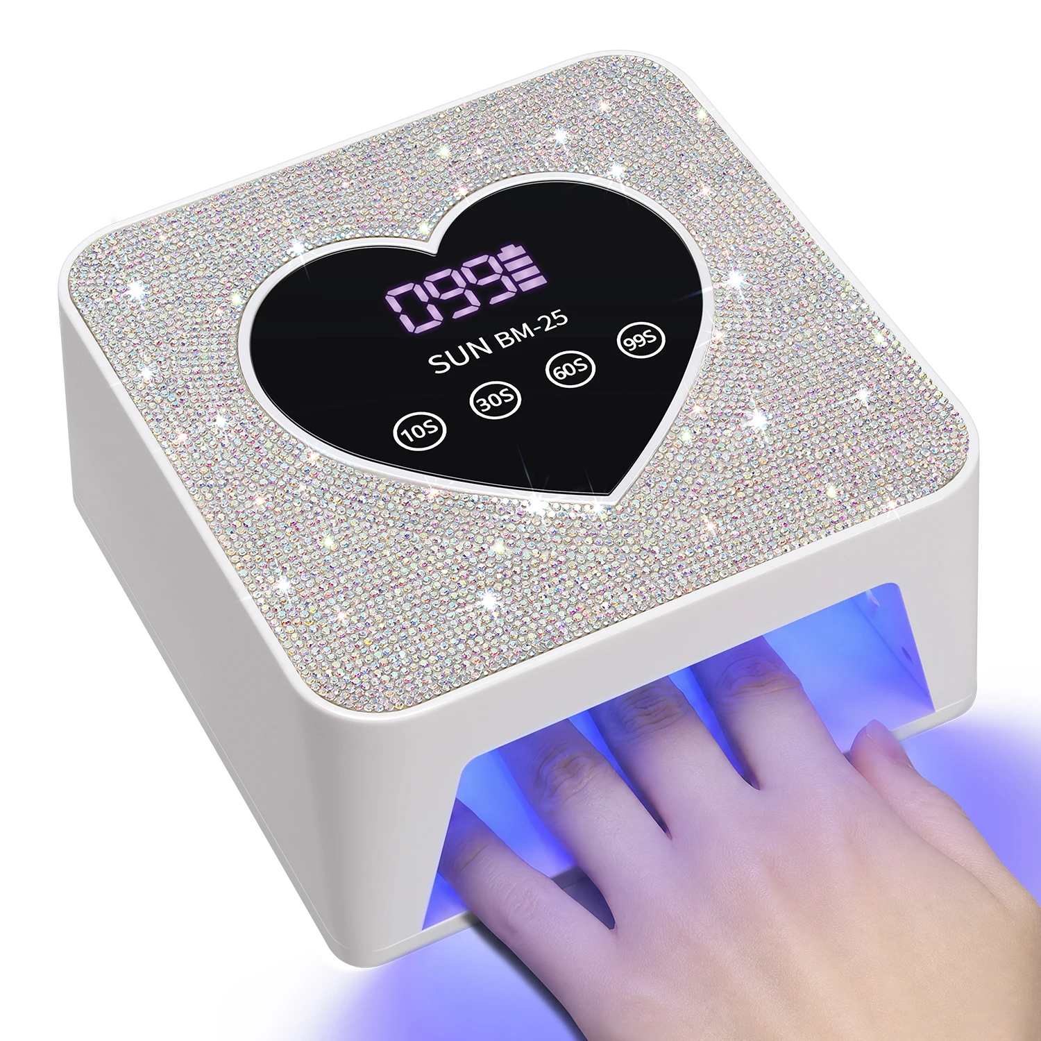 Lâmpada Led Para Unhas, Recarregável, Com 21 Leds.