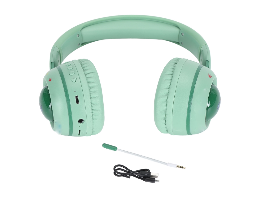Fones de Ouvido Bluetooth para crianças com luz RGB e som seguro EOOCOO