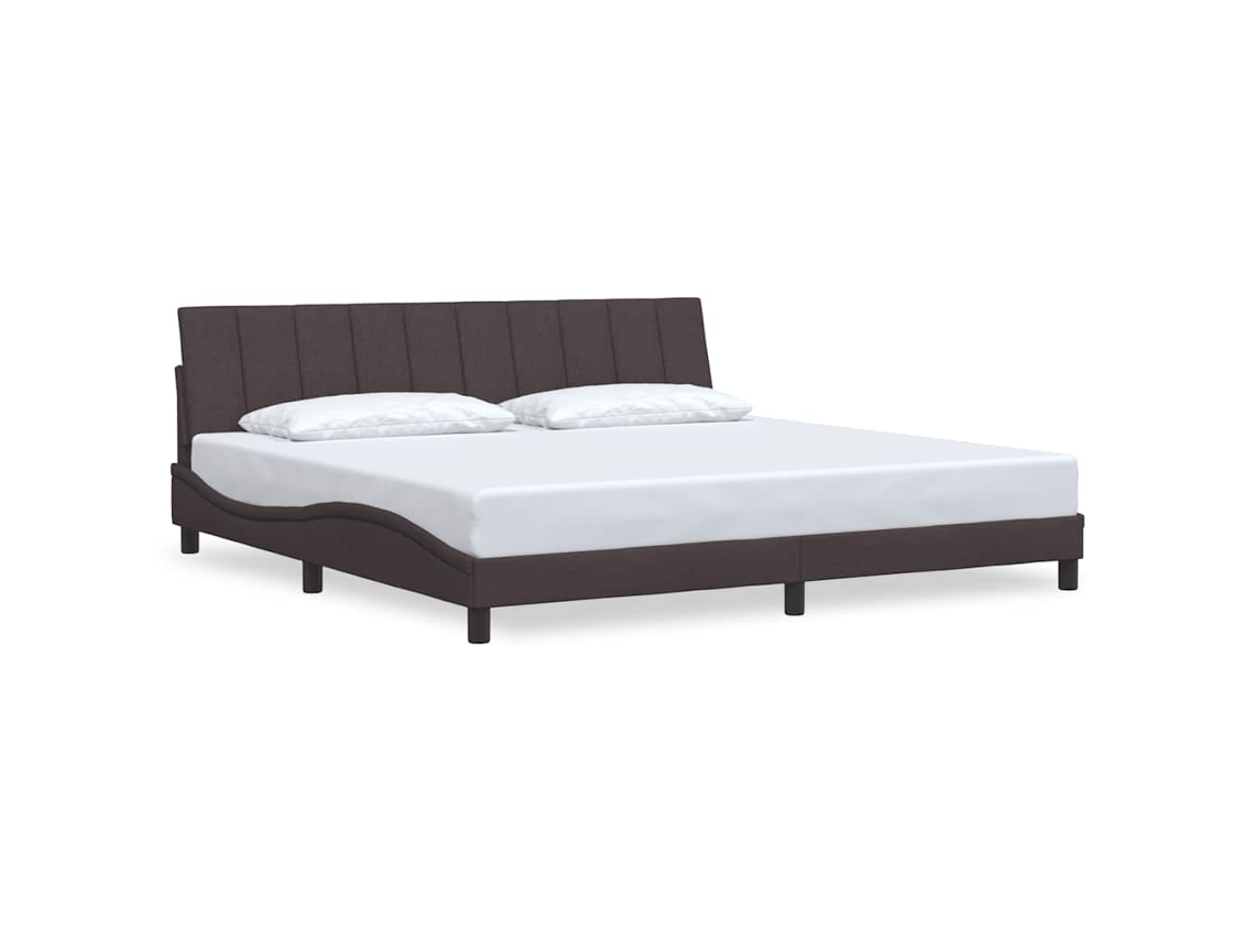 Bed Frame, Bed Frames Vidaxl Marrom Tecido (200 X 200 Cm)