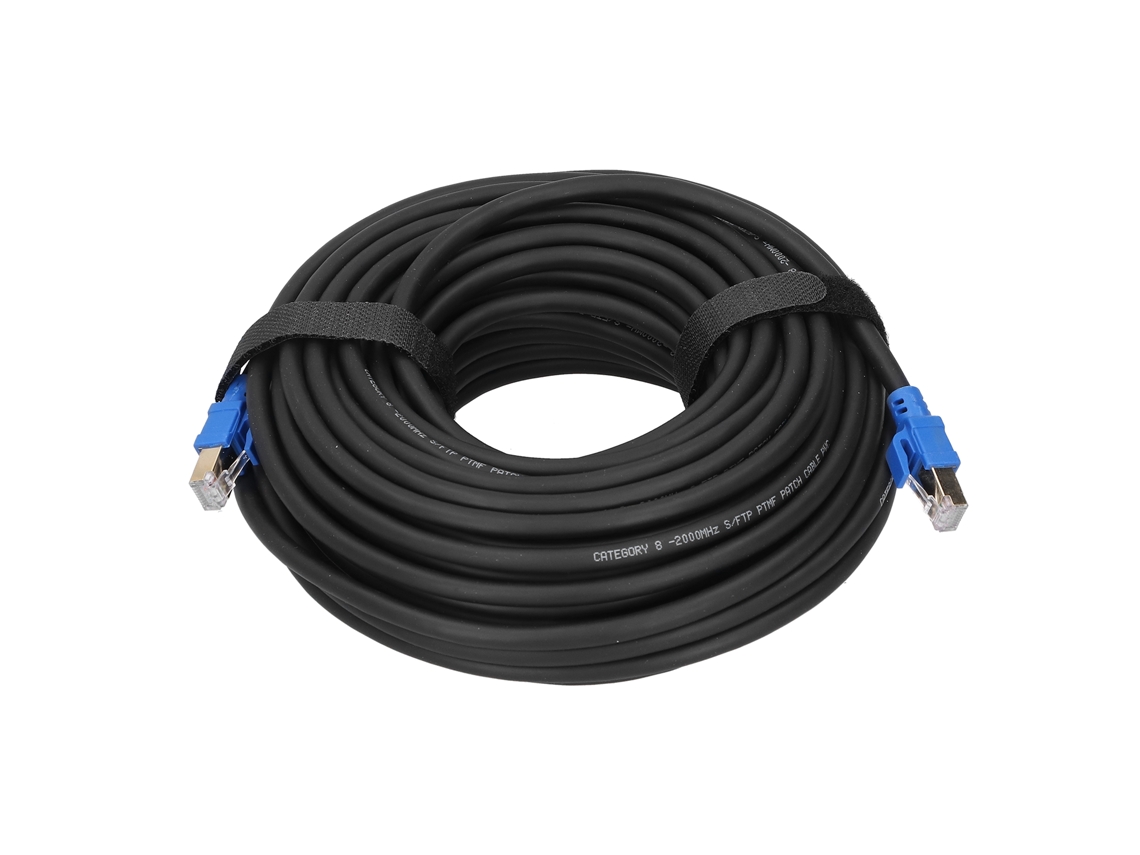 Aetheria cabo Ethernet Cat8 40gbps 2000mhz 20m com Conector Rj45 Dourado para Redes e Dispositivos